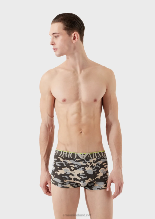 Men 086V1780 Camouflage Pattern Boxer Briefs Armani Pattern