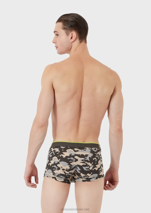 Men 086V1780 Camouflage Pattern Boxer Briefs Armani Pattern