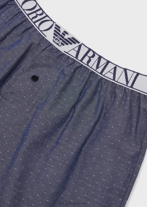 Men 086V1784 Loungewear Boxers With Jacquard Pattern Armani