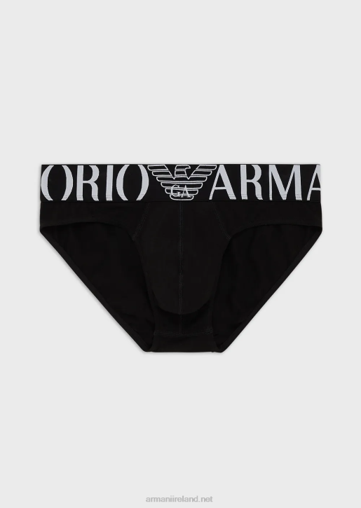 Men 086V1790 Essential Megalogo Brief Armani Black