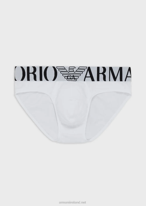 Men 086V1791 Essential Megalogo Brief Armani White