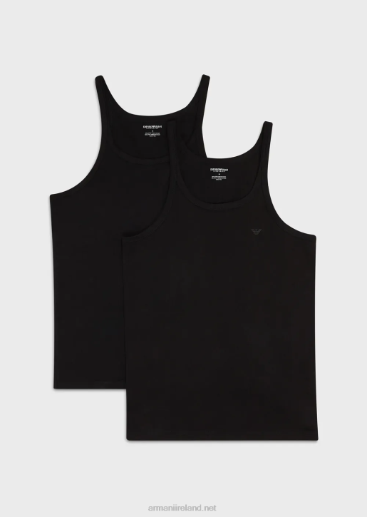 Men 086V1820 Two-Pack Of Pure Cotton Vests Armani