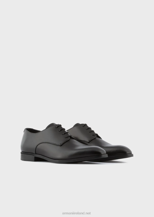 Men 086V1825 Calfskin Oxfords Armani Black