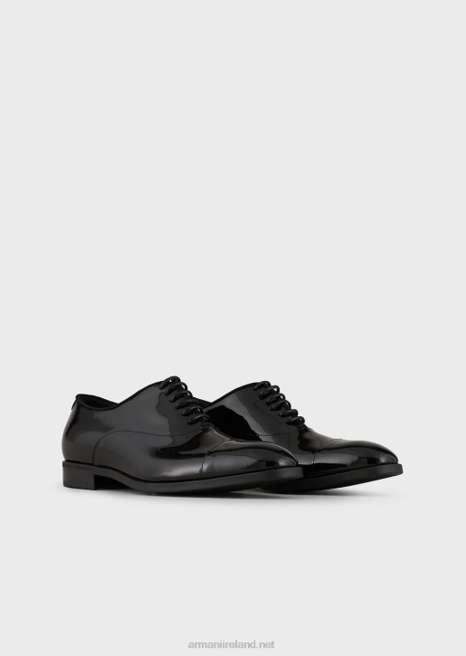 Men 086V1826 Patent-Leather Oxfords Armani Black