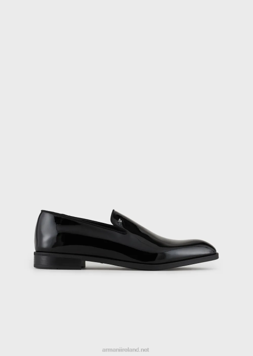 Men 086V1846 Patent-Leather Loafers Armani Black