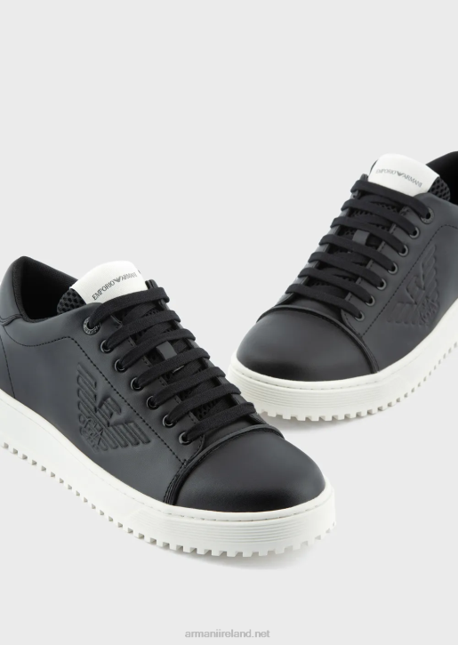 Men 086V1911 Soft, Action-Leather Sneakers Armani Black