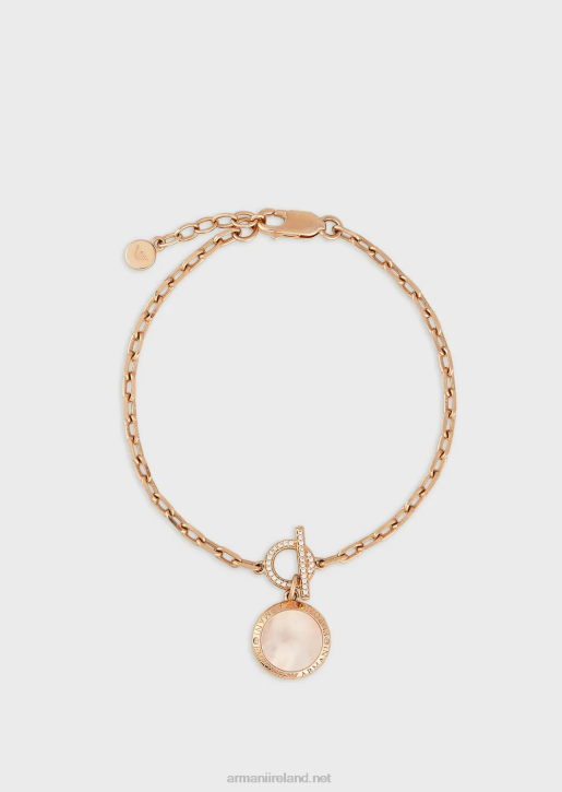 Women 086V787 Peach Mother Of Pearl Chain Bracelet Armani