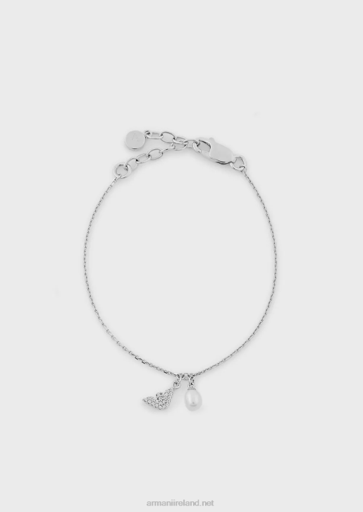 Women 086V820 Sterling Silver Chain Bracelet Armani Silver