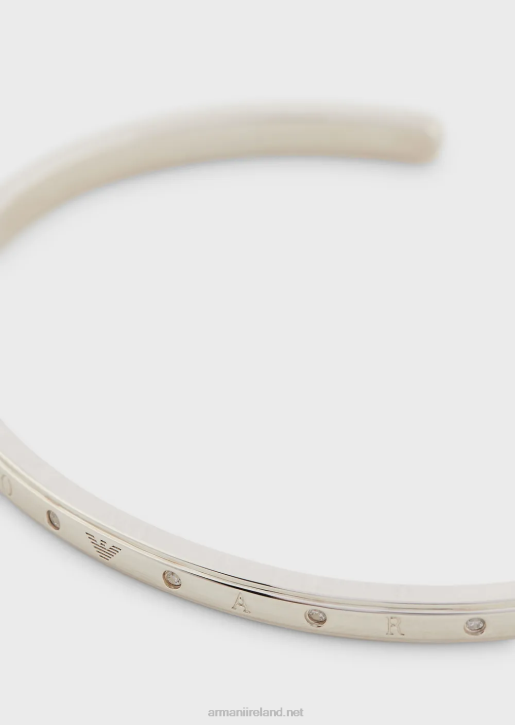 Women 086V853 Sterling Silver Cuff Bracelet Armani Silver