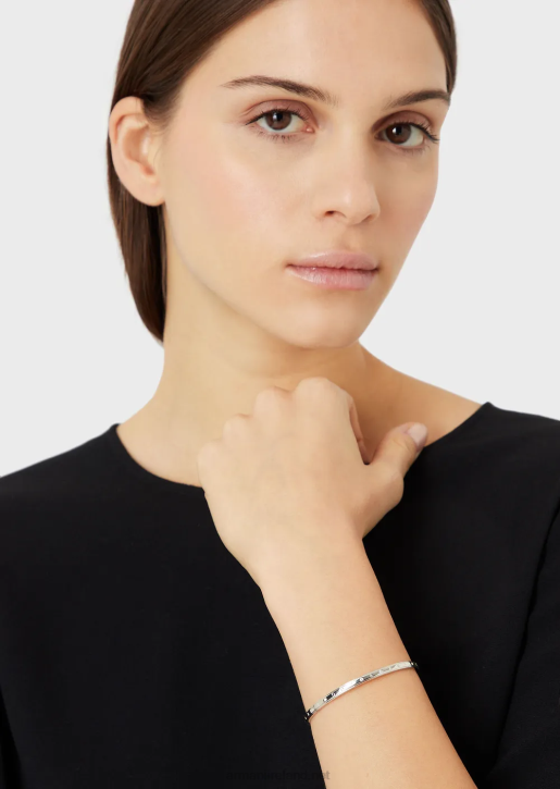 Women 086V853 Sterling Silver Cuff Bracelet Armani Silver