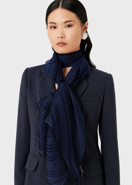 Women 086V863 Pleated Modal Stole Armani