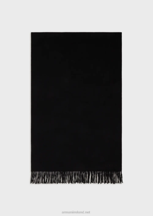 Women 086V876 Casentino Cashmere Scarf Armani Black