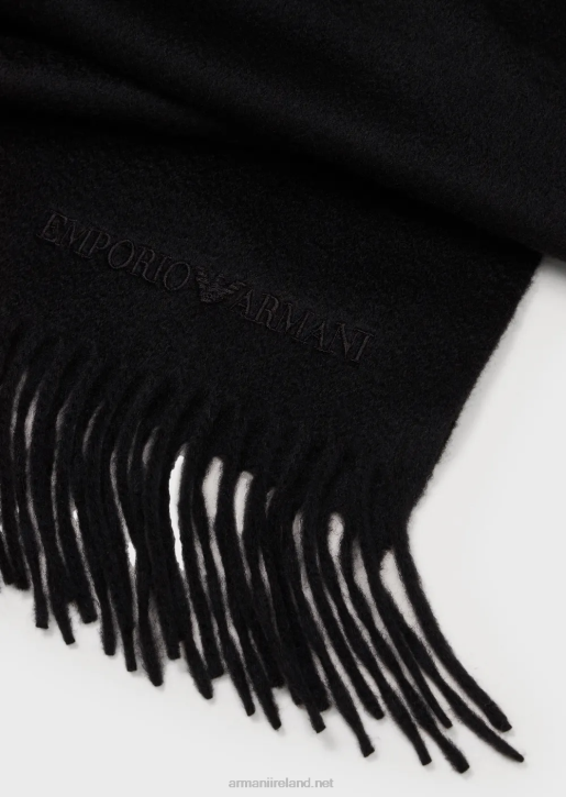 Women 086V876 Casentino Cashmere Scarf Armani Black