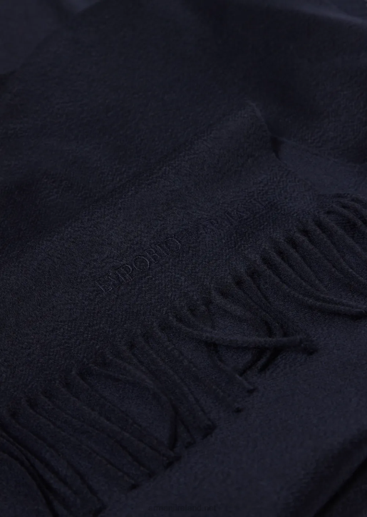 Women 086V877 Casentino Cashmere Scarf Armani Navy Blue