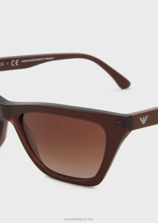 Women 086V937 Cat-Eye Sunglasses Armani Brown