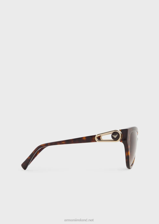 Women 086V966 Cat-Eye Sunglasses Armani Brown