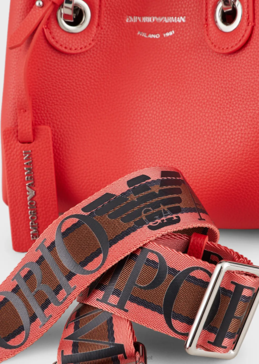 Women 086V599 Deer-Print Myea Mini Bag Armani Orange