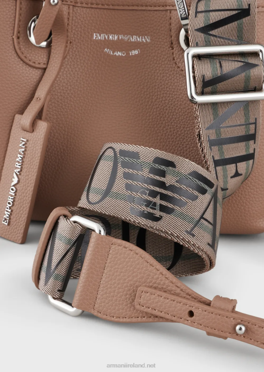 Women 086V601 Deer-Print Myea Mini Bag Armani Camel