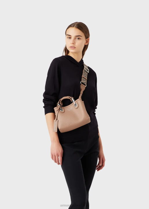 Women 086V601 Deer-Print Myea Mini Bag Armani Camel