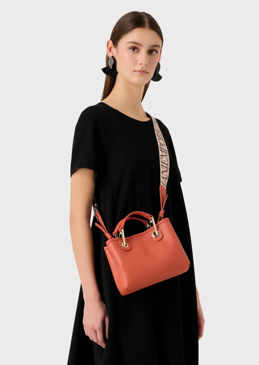 Women 086V609 Deer-Print Myea Mini Bag Armani Brown