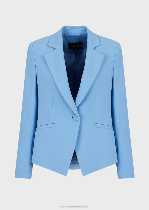 Women 086V40 Cady Crepe Jacket With Lapels Armani