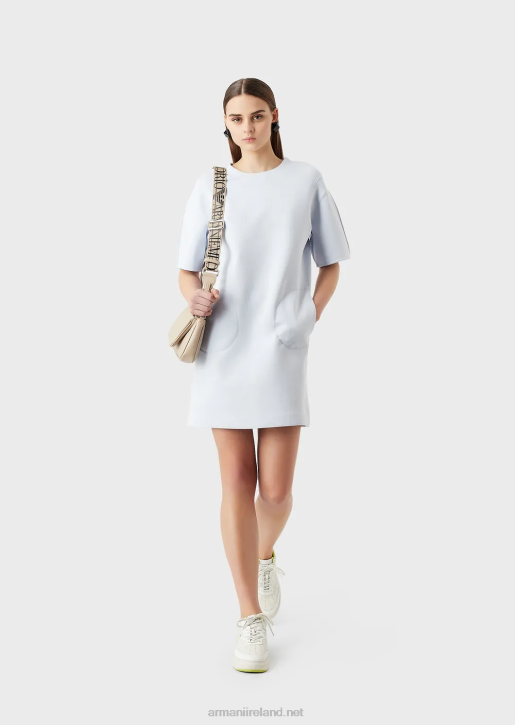 Women 086V102 Double-Jersey T-Shirt Dress Armani Azure