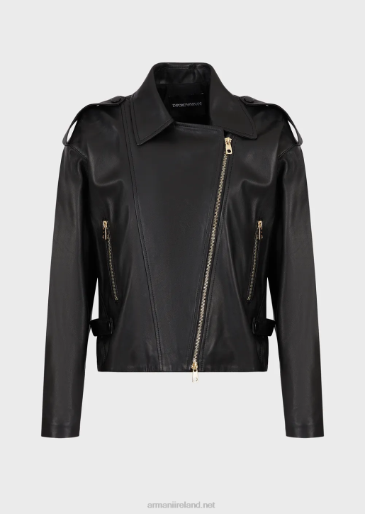 Women 086V231 Nappa-Lambskin Biker Jacket Armani