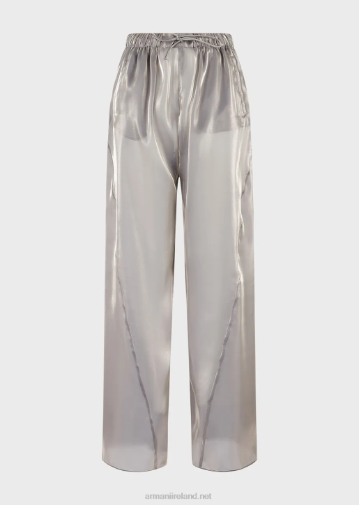 Women 086V296 Drawstring Trousers In Tri-Lobed Fabric Armani