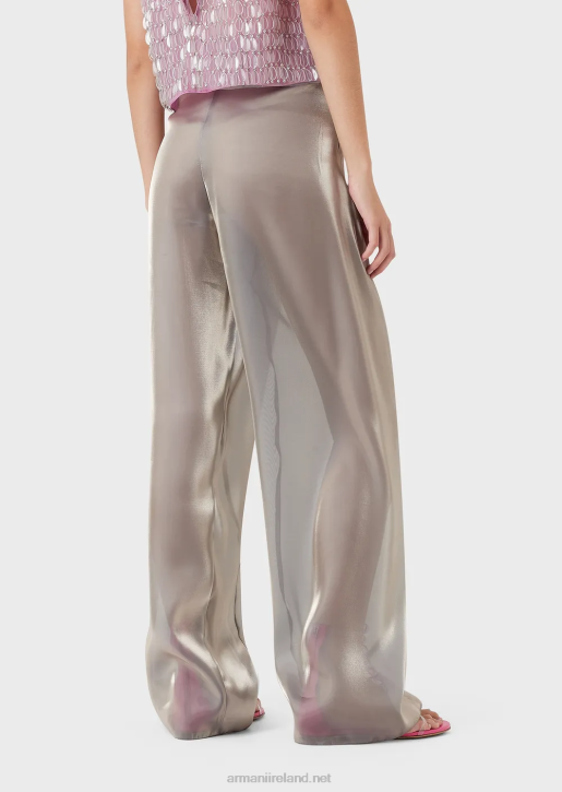 Women 086V296 Drawstring Trousers In Tri-Lobed Fabric Armani