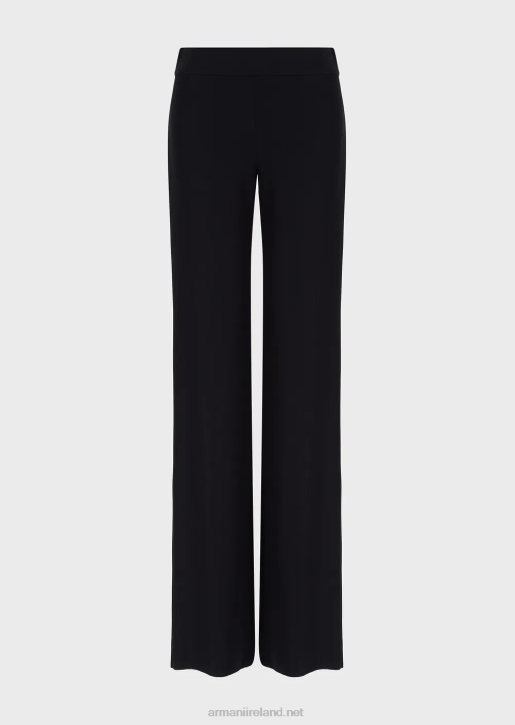 Women 086V304 Techno Cady Palazzo Trousers Armani Blue