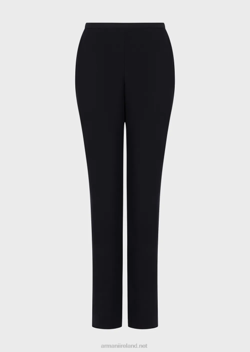 Women 086V307 Technical-Cady Cigarette Trousers Armani Navy Blue