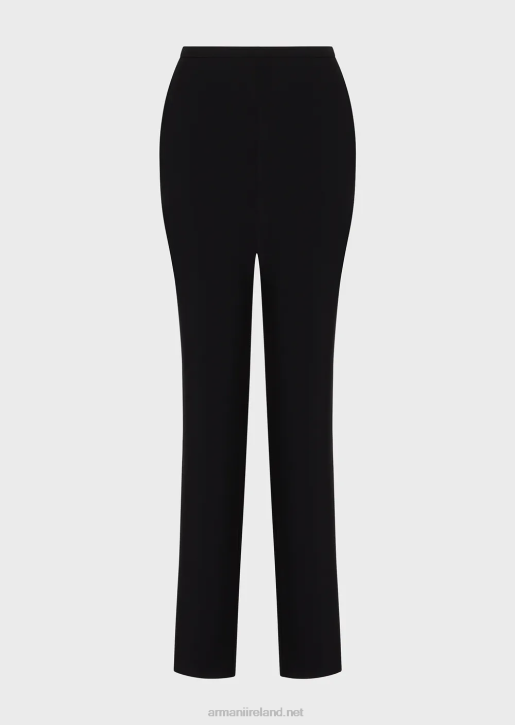 Women 086V308 Technical-Cady Cigarette Trousers Armani Black