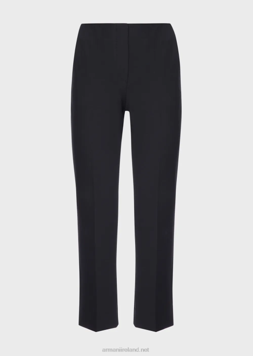 Women 086V314 Stretch Gabardine 7/8 Trousers Armani Black