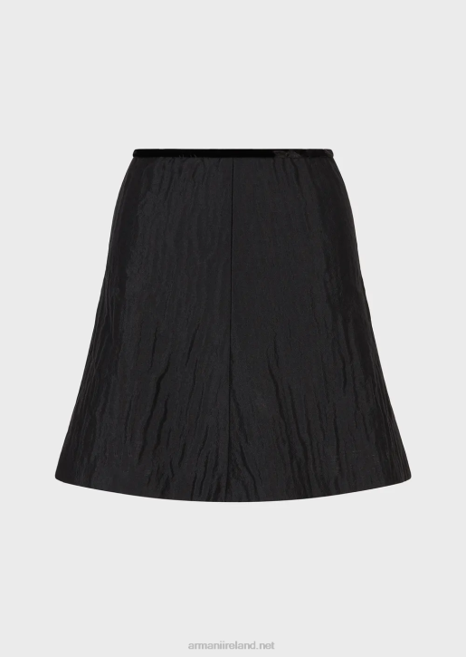 Women 086V333 Froisse Flared Skirt Armani Black