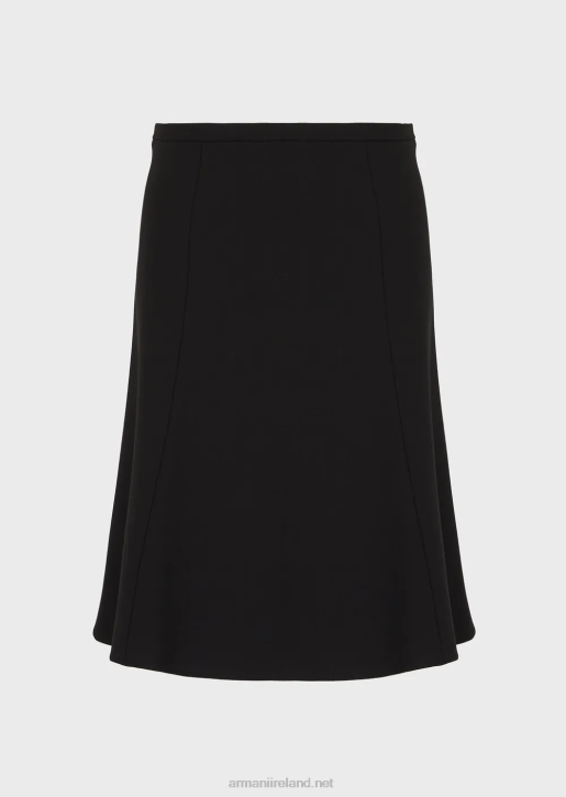 Women 086V339 Barathea-Wool Flared Skirt Armani Black