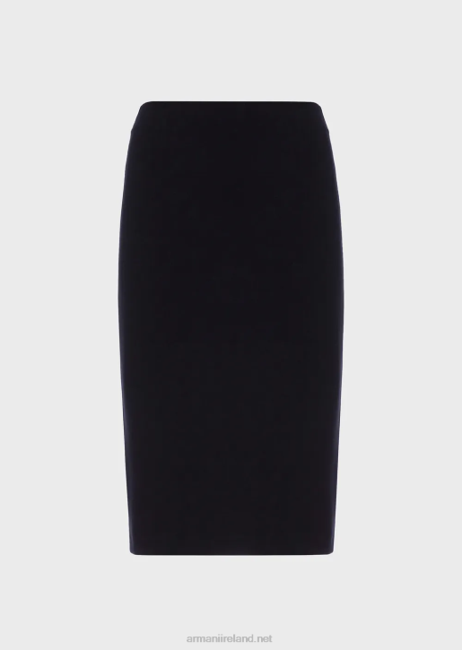 Women 086V340 Milano-Stitch Pencil Skirt Armani Black