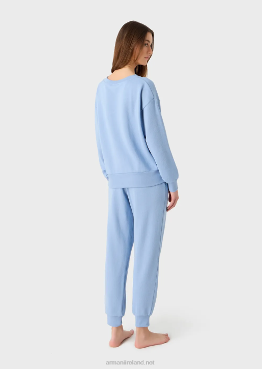 Women 086V170 Iconic Loungewear Tracksuit Armani Azure